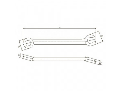 Ключ разрезной 5/8" x 11/16"