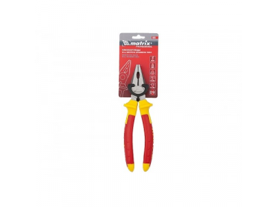 Плоскогубцы комбинированные, Insulated, 200мм, двухкомпонентные рукоятки// MATRIX PROFESSIONAL