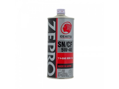 Моторное масло IDEMITSU Zepro Euro SPEC 5W40 SN/CF, 1л