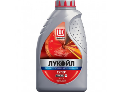 ЛУКОЙЛ СУПЕР полусинтетическое SAE 10W-40, API SG/CD